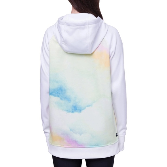 686 x Hello Kitty Cloud Ladies Colorful Pastel Tie Dye Bonded Fleece Hoodie Sz L - Picture 3 of 9